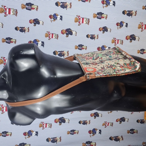 SakRoots shoulder crossbody adjustable strap zipper Owl print canvas purse bag - Picture 3 of 5